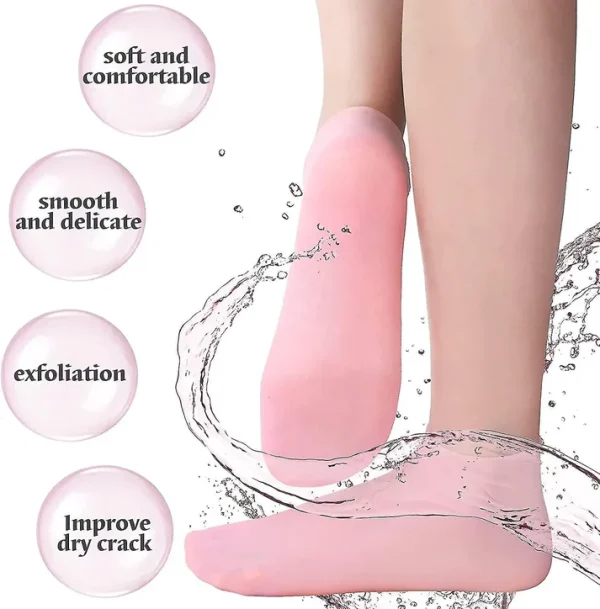 New Premium Silicon Foot Moisturizing Socks For Winters (Random Colours)