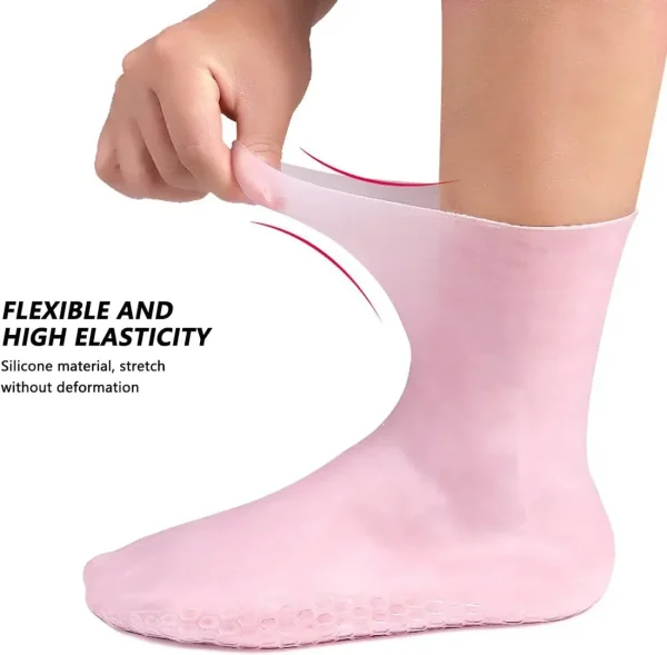 New Premium Silicon Foot Moisturizing Socks For Winters (Random Colours) - Image 5