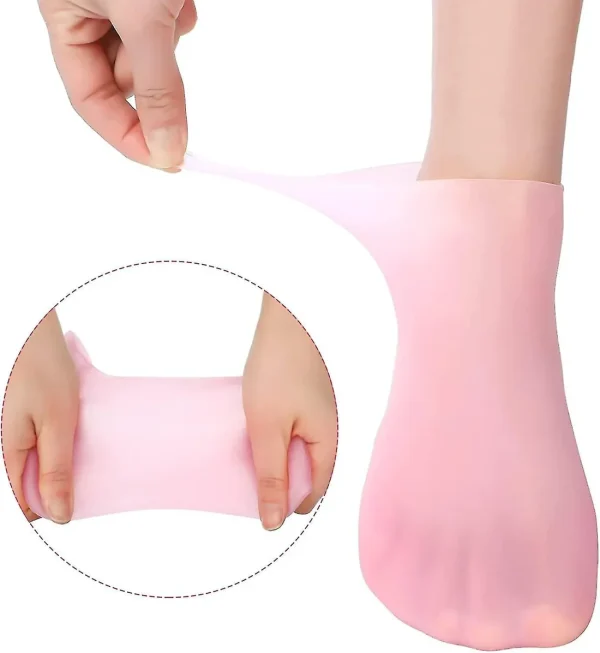 New Premium Silicon Foot Moisturizing Socks For Winters (Random Colours) - Image 6